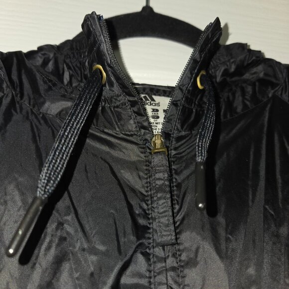 Y2K Adidas Lightweight Hooded Vest Black Size S - Picture 9 of 10